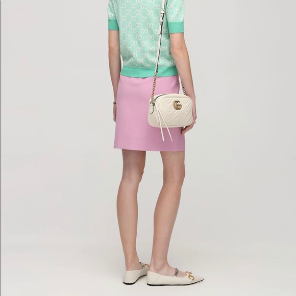 GUCCI Lilac Mini Skirt Size 40 4 Small Crepe Silk Wool 619479 Lined Luxury - Picture 12 of 15